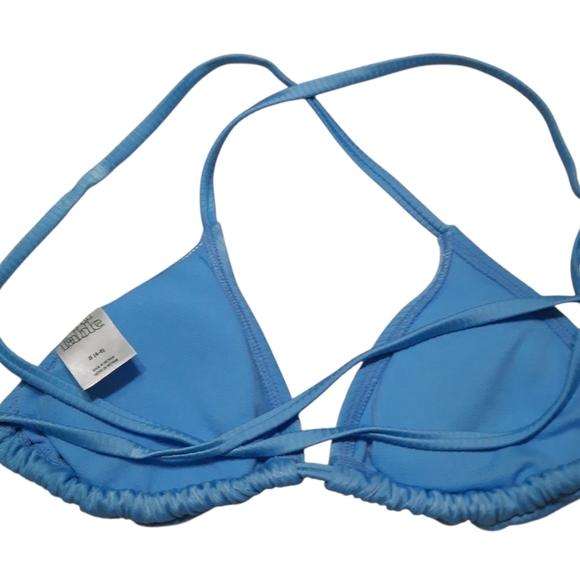 Wild Fable Blue Ribbed Bikini Top Size Small - Picture 3 of 5